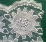 80cm organza Bordir Lace Fabric Cotton untuk gaun pengantin