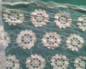 Pure Cotton organza bordir bunga Lace Fabric Garment Eco Friendly