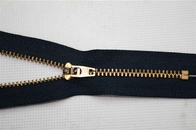 Antique Brass Gigi Tutup Akhir Zipper Dengan Semi otomatis Lock Slider Untuk Jeans