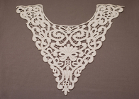 Putih Bordir Cotton Crochet Lace Collar Wanita Gaun
