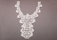 Bordir Ruffle Putih Cotton Crochet Lace Collar Motif untuk Lace Top