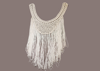 Lady Gading Macrame Ruffle Tassel Crochet Lace Collar and Lace Top