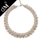 Diy manik kalung desain berlian imitasi buatan tangan kalung perhiasan kostum (JNL0131)