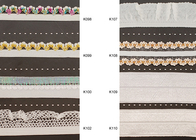 Cotton Fabric Woven berwarna Wired Elastic Lace Ribbon Garment Band