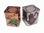 Personalised Langdon Tea Lapangan Tin Box Untuk Herbal Tea Logam Storage Damp Tahan