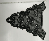 Hitam Crochet Lace Collar Dengan Desain Cantik, Eco Friendly
