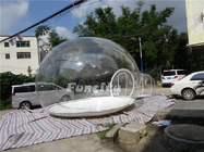 0.8 0.9mm PVC Tarpaulin Inflatable Bubble Tent Dengan Penggunaan Promosi Ritsleting Putih