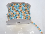 Bunga Beaded berlian imitasi kristal Decorated Lace Potong bordiran hiasan Perlengkapan jahit untuk Craft Garment