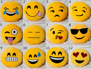 Emoji Emoticon Kuning Putaran Bantal Dan Bantal Stuffed Plush Toy