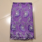 Lialic ungu Swiss renda kain dengan batu, bordir