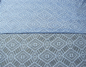Geometris Royal Blue Cotton Nylon Lace Fabric Mesh Untuk Pakaian Tidur SYD-0004