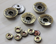 Brass Matt / Aluminium Custom Buttons Putaran Untuk Jeans