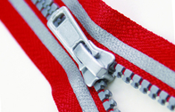 Mode 5 # Red Dan Gray Plastik Reflektif Zipper pakaian, aksesoris bagasi