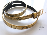 1.4cm Mode Kain PU Belt For Women dengan emas dan bangkit gesper emas