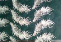 Pola bulu organza putih bordir Cotton Lace Fabric Untuk pakaian