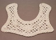Pakaian bordir Ruffle Gading 100 Cotton Crochet Lace Collar leher