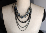 Perempuan OEM Personalized Rantai Handcrafted Kalung dengan Blue Pearl