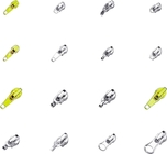 Industri Logam Auto Lock Zipper Slider Dengan Emboss Logo Untuk Pakaian