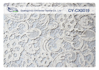 White Flower Bordir Lace Fabric Cotton / Nylon / Metallic CY-CX0019