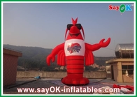 Red H3 - 8m PVC Inflatable Lobster Raksasa Kustom Untuk Pameran