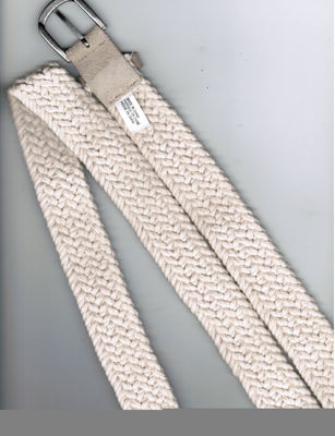 Kustom Cotton sabuk kain mengepang fashion untuk wanita, 3 - 5cm sabuk putih lebar