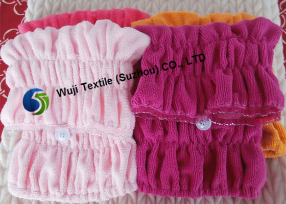 37 * 16cm Disesuaikan Percetakan dan Bordir rambut Pengeringan Turban dengan Lace