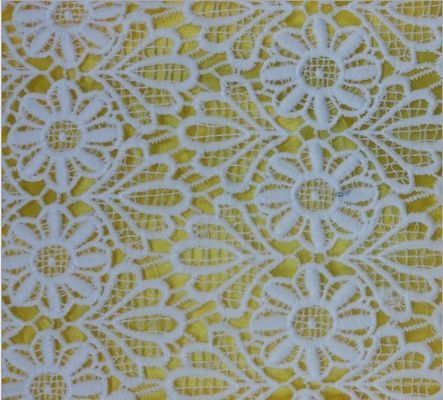 Pemangkasan polyester / rayon Pernikahan bersulam Lace Fabric untuk wanita, Larut Air