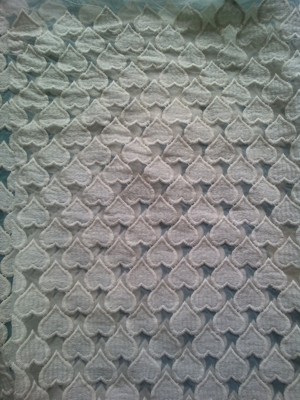 Larut Air bordir organza Lace lebar kain 125cm dengan pola hati
