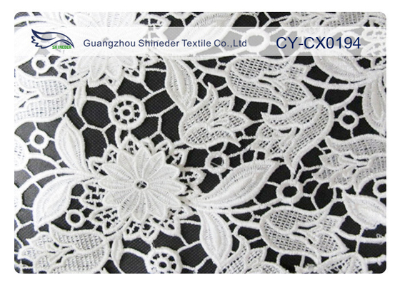 Kustom Dicetak Putih Bordir Wedding Dress Lace Fabric untuk Lingerie