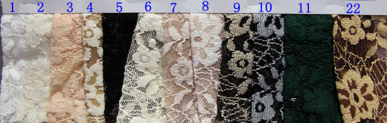 Anti-Static Spandex Elastis Lace Fabric Dengan 150cm Lebar OEM / ODM CY-LW0652