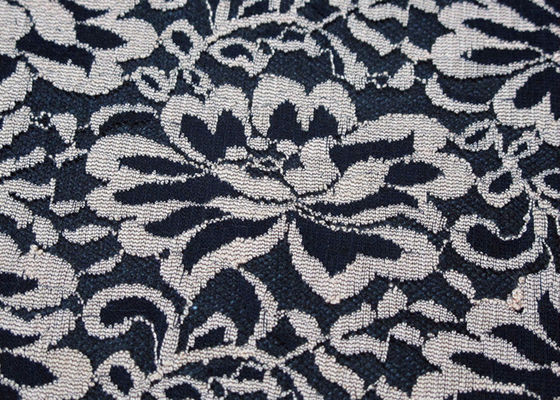 Kustom Bunga Nylon Elastic Lace Fabric Untuk Pelapis OEM / ODM CY-LW0790