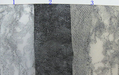 Benang Nylon Silver Metallic Lace Fabric Untuk Pakaian Tidur Anti-Static CY-LW0632