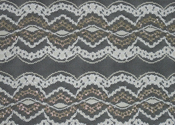 Kain Renda Metallic Emas 150cm Lebar / Kain Renda Larut Air CY-LW0798