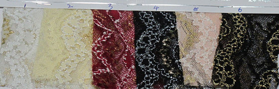 Kain Renda Metallic Emas 150cm Lebar / Kain Renda Larut Air CY-LW0798