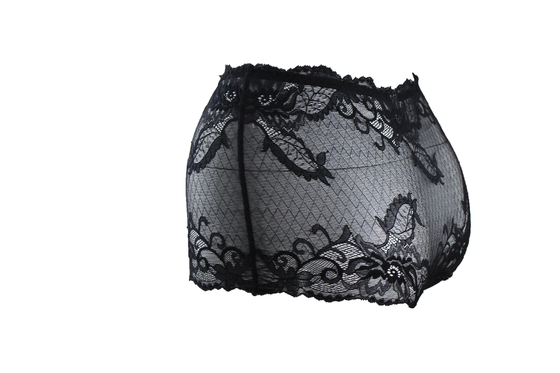 Elegan Bordir Lace Boyshort Panties Pinggang Tinggi untuk Young Perempuan