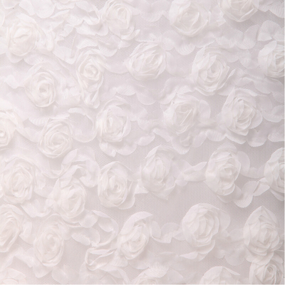 Kapel Kereta Lace Bordir Putih Cotton Wedding Dresses dengan handmade naik