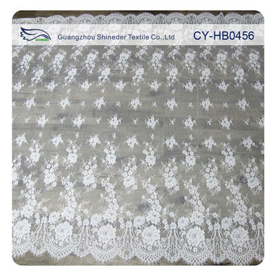 Pernikahan Floral Eyelash Lace Trim, Kain Renda Eyelash Grosir UL Diuji