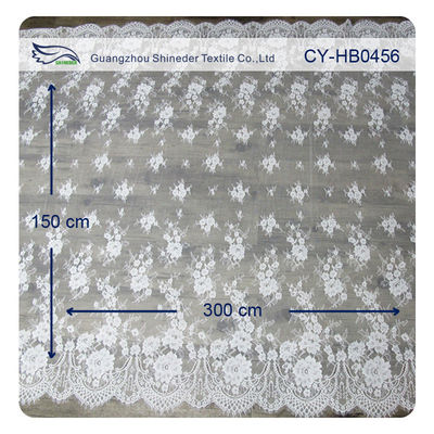 Pernikahan Floral Eyelash Lace Trim, Kain Renda Eyelash Grosir UL Diuji