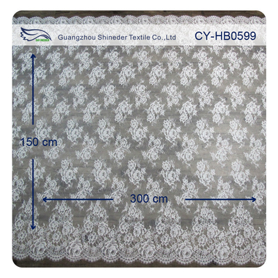 Kustom elastis Bridal Eyelash Lace Trim, White Bridal Lace Fabric