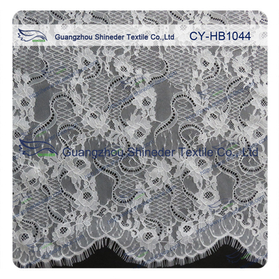 Big Bridal Eyelash Chantilly Lace Trim / Kain Renda Bergigi