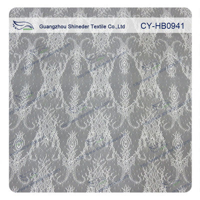 Kain Renda Bulu Mata Dekoratif Antik Dengan Scallop, Floral Lace Trim