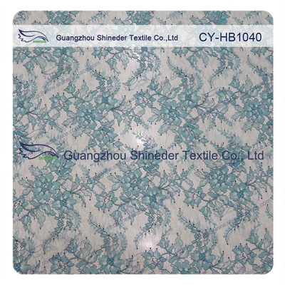Berwarna jahit Eyelash Guipure Lace Potong Wedding Dress Fabric