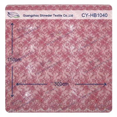 Berwarna jahit Eyelash Guipure Lace Potong Wedding Dress Fabric