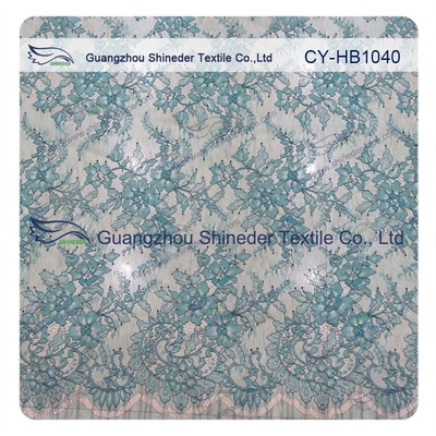 Berwarna jahit Eyelash Guipure Lace Potong Wedding Dress Fabric