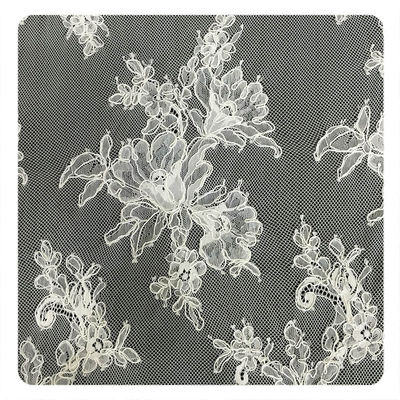Gading Eyelash Chantilly Lace Trim, Kain Renda Cord Cord Bridal
