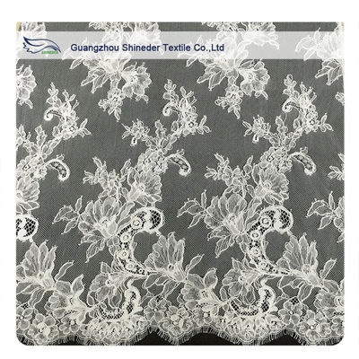 Gading Eyelash Chantilly Lace Trim, Kain Renda Cord Cord Bridal