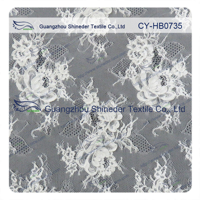 Kain Jacquard Jahit Bulu Mata Lace Potong By The Yard, Custom Dicetak
