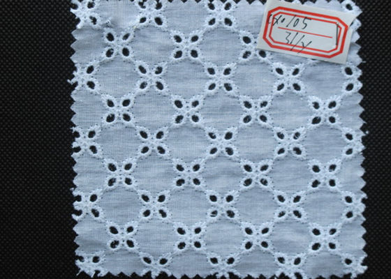 Lady Garmen 100% Cotton Lubang Lace Potong Eco Friendly OEM / ODM CY-CX0105