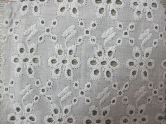 100% Cotton Lubang Lace Fabric Potong / Tirai Dekorasi Lace Potong OEM CY-CX0032