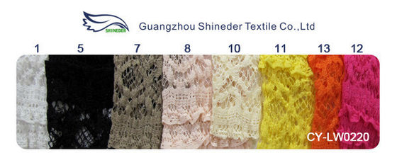 Multilayer Bridal Stretch Lace Potong Fabric Eco Friendly 50 &#39;&#39; - 52 &#39;&#39; CY-LW0182